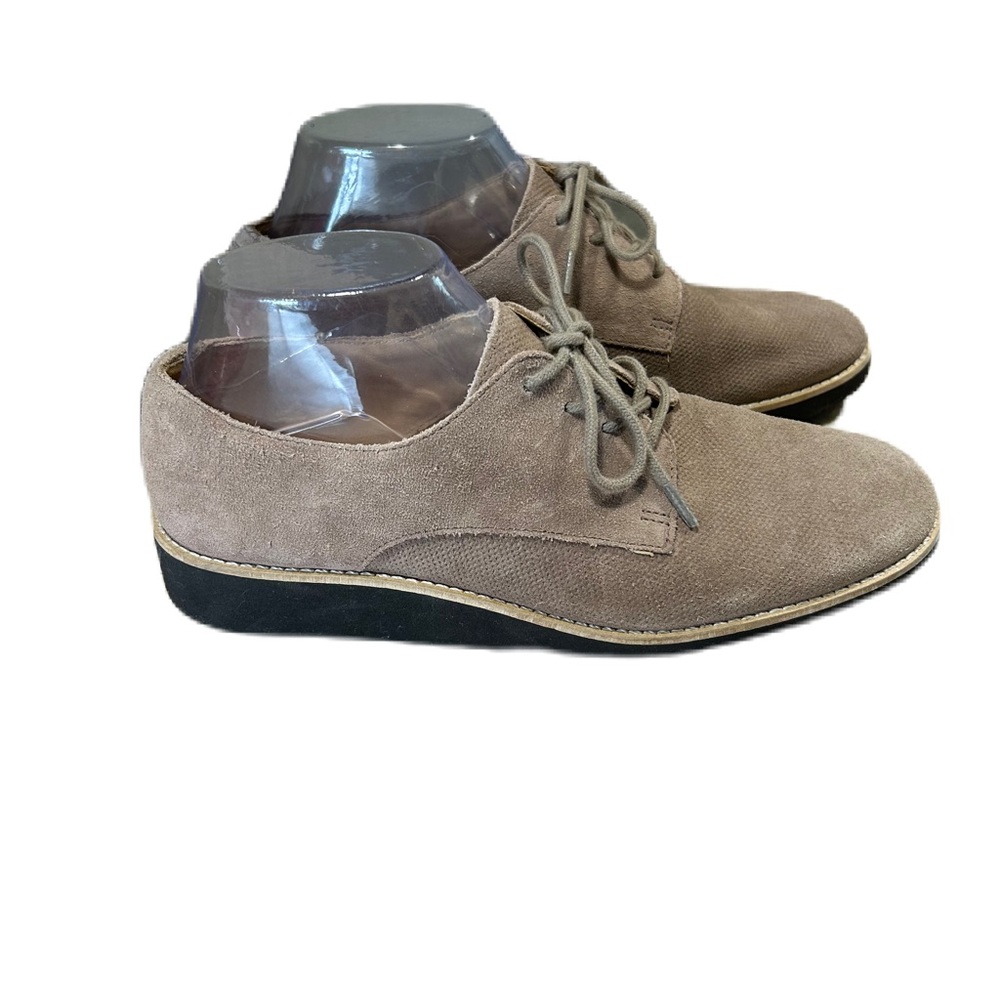 Nurture by Lamaze Lace Up Oxford Shoes Sz 8.5 M Devereaux Taupe Suede Women’s